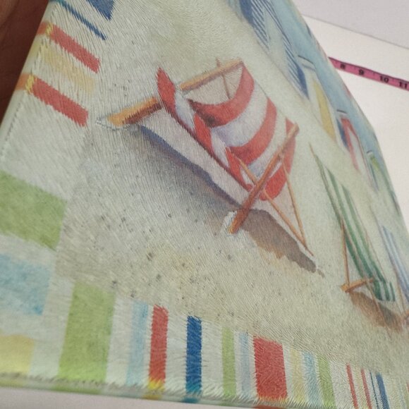 Vtg Tempered Clear Glass Cutting Board Beach Houses Ocean Nautical Summer Image - Picture 8 of 10